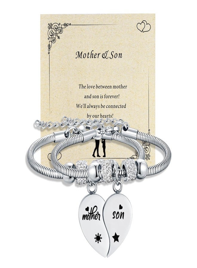 Yonhon Mother Son Bracelet Set for 2, Mom Son Matching Bracelets for 2 - Image 1